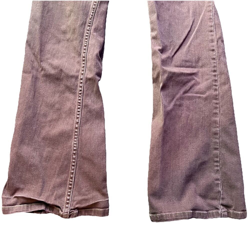 Paris Blues Y2K Brown Low Rise Bootcut Flare Jeans Pants Fade Juniors Size 5 - Picture 2 of 13